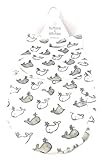 Gray/White Whales Baby Swaddle Sac | 0-3 months | Buttons & Stitches [並行輸入品]