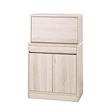 ファックス台兼用デスク［日本製］　　ホワイト　ロー