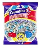 Colombina Jumbo Candy Balls - Cherry & Blue Raspberry Mix (120 Pieces) by Colombina