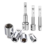 4pcs ソケット変換アダプターセット& ソケットアダプターセット 3本組 差込角 6.35(1/4)・9.5(3/8)・12.7(1/2)mm用