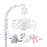 Just Bornクラシック寝具コレクションMusical Mobile inピンク/グレー