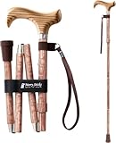 Merry Sticks（メリースティックス） ／ ナチュラルウッド ／ ステッキ ／ 折りたたみ杖 ／ ローズウッド柄