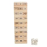 vinmax木製54ブロック4 Dices StackingパーティーファミリChallengeバランスゲーム