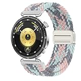 [KeeFos] 18mm バンド Huawei Watch GT6 41mm/GT5 Pro 42mm/GT5 41mm/GT4 41 mm/Huawei Watch 5 42mm 対応 交換バンド ナイロン 編組 替えベルト 磁気バックル付き マグネット式 交換ベルト ファーウェイ スマートウォッチ GT6 41 mm/GT 5 Pro 42 mm/5 42 mm 対応 (ブルー/ピンク)