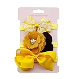 Tovadoo ベビー ヘアバンド 赤ちゃん ベビーブリング 花　蝶結びデザイン　無地 3個セット リボン ヘッドバンド カチューシャ 新生児 ヘアーバンド　baby Bowknot Hairband