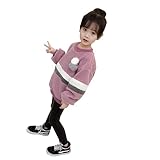 [ファイン・ショップ]子供服 セーター 女の子 100cm～130cm 冬物 丸首 厚手 おしゃれ 暖かい 防寒 軽量 可愛い ガールズ 普段着 プルオーバー 秋冬トップス 通園 通学 運動服 旅行 