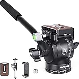 INNOREL ビデオ雲台 カメラ用雲台 2WAY雲台 5KG耐荷重 フルード雲台 360°パノラマ 回転可能 アルミ合金製 1/4” 3/8” アルカスイス互換 三脚雲台 F20