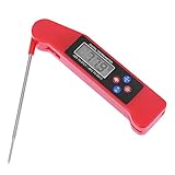 デジタルクッキング温度計で長いプローブバックライトと話し機能家庭用温度計キッチンツール用バーベキュー-赤い