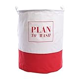 ROKE ランドリーバスケット, 撥水加工 取っ手付き 折りたたみ洗濯かご 大容量 (50 X 40 cm)