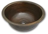 rbvd17インチHammermarc Multipurpose Deep Round Hammered銅シンク