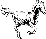 馬 黒 各約縦10cm×約横12cm カッティングステッカー 転写 シール 切文字 防水 耐水 耐久 車 デカール パソコン シェルフコンテナ ボトル ストーブ コンロ スマホ スーツケース