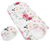 新生児用 ブランケット スワドル 寝袋 新生児 おくるみ 帽子付き 毛布 赤ちゃん 睡眠袋 ソフトラップ 写真撮影用小道具 (#3)