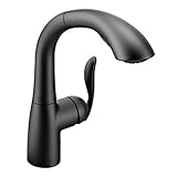 Moen 7294BL Arbor One-Handle High Arc Pullout Kitchen Faucet, Matte Black [並行輸入品]