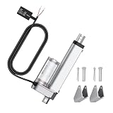 JiGiU 電動アクチュエーター 100mm 300mm 750N 1500N リニアアクチュエータ 速度6.5-10mm/s IP65 12V 農業機械/産業電気昇降/電動リフトレバーに対応 (100mm 750N シルバー)