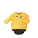 [ミキハウス] MIKIHOUSE 接結天竺 プッチー長袖ボディシャツ （70cm・80cm） 13-1503-618 黄 70cm