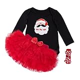Zhhlaixing 高品質 Baby ガールズ Christmas Party Dress Infant Cotton Romper Tutu Skirt+ Headband Photography