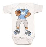 North Carolina TarヒールUNC Heads Up 。Football Baby Onesie ( 6ヶ月)