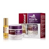 Karseell パープルヘアマスク＆ヘアオイルセット 金髪・銀髪・白髪用 黄ばみと黄色の色を中和 保湿 ダメージ補修 500ml+50ml