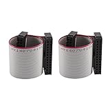 uxcell　フラットケーブル　ハードドライブ　延長ワイヤー　2個 10cm IDC 26ピン