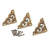 12枚入り コーナープロテクター アンティーク金具 コーナー ブラケットプロテクター レトロスタイル 装飾 L