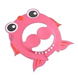 Yosoo キッズシャワーキャップ キッズシャワーハット シャワー保護帽子 洗髪用 お風呂 かわいい漫画 赤ちゃんシャンプー キャップキッズ 簡単着用 調節可能 EVA素材 環境に優しい(レッド)