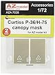 AZモデル 1/72 カーチス H-75/P-36 塗装マスクシール 2セット入り AZモデル用 プラモデル用マスキングシール AZMA7028