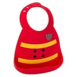 メイクマイデイ Make My Day お食事エプロン シリコン ビブ スタイ ポケット付き BB114 ファイヤーマン Baby Bib Fireman 食べこぼし防止 よだれかけ お手入れ簡単 [