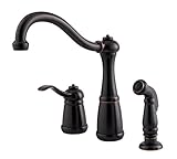 Pfister LG26-3NYY Marielle 1-Handle Kitchen Faucet with Side Spray in Tuscan Bronze [並行輸入品]