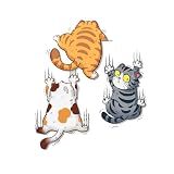 クリエイティブ装飾 車用デカール 傷あとカバー かわいい 猫のステッカー 簡単取り付け おもしろい 防水 おしゃれな個性化 車用デコレーション (這う猫)