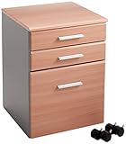 ナカバヤシ キャスターワゴン キャビネット 袖机 ナチュラル木目 HDW-301NM