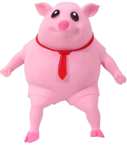 Amazon | ピンクのポーキースプラッシュトイ スクイーズ ブタの