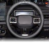 Bmolpt ハンドルカバー 適用トヨタ ＲＡＶ４ ６０系2025年12月～ レザー素材ステアリングカバー 内装 アクセサリー カスタム パーツ カー用品 汚れ防止 傷防止 専用設計 簡単取付 1pcsセット(ブラックステッチ)