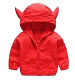 [ラブラミックス] 子供服 ベビー服 パーカー ジャケット 防寒着 上着 赤 100