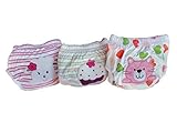 Three Little Imps Soft Reusable Practical Toddler Training Pants - Set of 3 Colourful Individual Pat