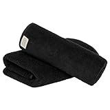 【Amazon.co.jp限定】タオル研究所 [毎日シンプル] #001 バスタオル ジェットブラック 2枚セット 高速吸水 速乾 綿100