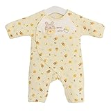 TopCotton ベビー服 ロンパース 50 60 ふんわり柔らかい 3色 新生児 出産祝い 50-60 CM（0-3ヶ月） (イエロー)