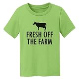 デジタルTシャツショップベビー女子Fresh Off the Farm Cow US サイズ: M カラー: グリーン