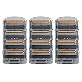 COOLHILL プログライド 替刃 電動 5枚刃 フレックスボール 5+1 ピンポイント トリマー 髭剃り ひげそり カミソリ プログライド フュージョン 互換 (ブラック 12個)