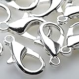 HARU雑貨 ホワイトシルバー カニカン 16mm 10個セット 銀 ナスカン フック 留め具 接続パーツ ハンドメイド