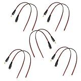 Baosity 耐久性 互換性　5ペア　 12V 5.5x2.1mm　オス+メス　DC電源ソケット　ジャック　コネクタ　ケーブル