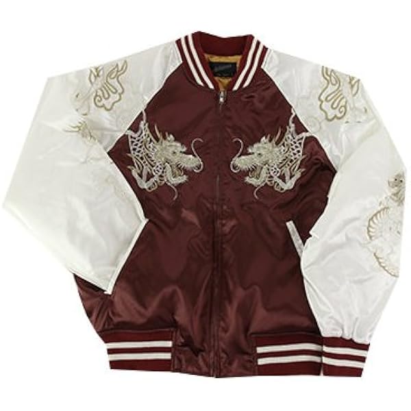 Amazon.co.jp: [星姫] サテン スカジャン （鷹龍 コン LL 日本製