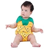 子供服　ベビー服　男の子　ロンパース　女の子　カバーオール　果物　イチゴ　スイカ　パイナップル　可愛い　着ぐるみ 　ボディスーツ一　新生児ロンパース　幼児カバーオール　 春夏繋ぎ　ノースリーブ　 誕生