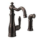Moen S72101ORB Weymouth One-Handle High Arc Kitchen Faucet, Oil Rubbed Bronze [並行輸入品]