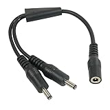 ZUUN (ズーン) 外径3.4mm 内径1.35mm 電力分配ケーブル メス→オスx2 車載機器やLEDライト 開発ボードなどの電子DIY (外径3.4mm内径1.35mm 2分配 メス→オス(2口))