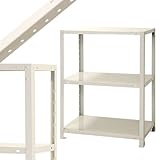 スマートラック NSTR-344 幅70×奥行30×高さ90cm 3段 ホワイト 40kg/段