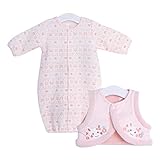 TopCotton ベビー 2点セット ロンパース + ベスト 純綿 ツーウェイオール 子供服 女の子 3色選べる 出産祝い 50 60 (ピンク)