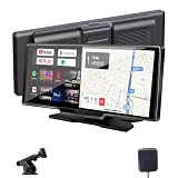 DOGBOO Android対応ディスプレイオーディオ ポータブルナビ CarPlay＆AndroidAuto対応 車載タブレットYoutube Netflix, Android 13, 4+64G, 8 Core IPSタッチパネル/Bluetooth5.0 BT音楽＆通話/2画面分割/バック連動/音声制御