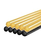Gliston グルーガン 用グルースティック ホットメルト ホットスティック　黒＆黄色組合せ10本入り 長さ270ｍｍ＊直径7ｍｍ 接着用　強力粘着
