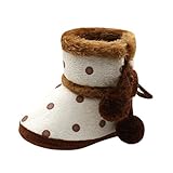 歌を愛する　女の子 新生児 シューズ 赤ちゃん用　屋内靴　ベビー靴 　乳児靴 　耐磨 可愛い　厚い　温かい多色　お誕生日ギフトご出産祝い　0ヶ月~12ヶ月 (6～12ヶ月, ブラウン)