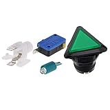 Baoblade Baoblaze ゲームボタン　ゲーム機 三角 アーケードボタン　LEDランプ付き　DC 12V電源をサポート　インストール簡単　便利　DIY 全５色選べる - 緑